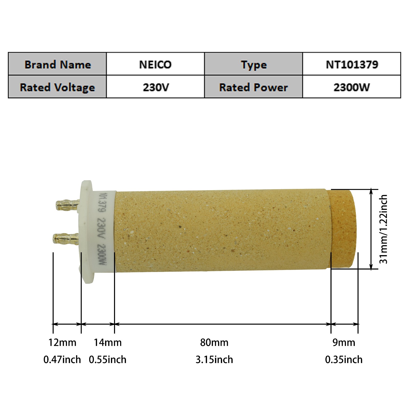 NT101379 101379 230V 2300W Heating Elements