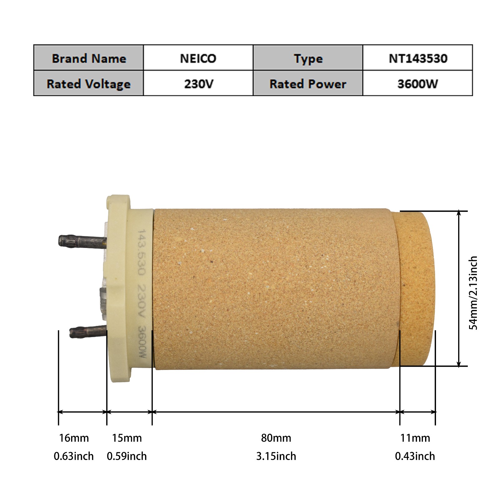 NT143530  143.530  230V 3600W HOTWIND SYSTEM,HOTWIND PREMIUM Heating Elements