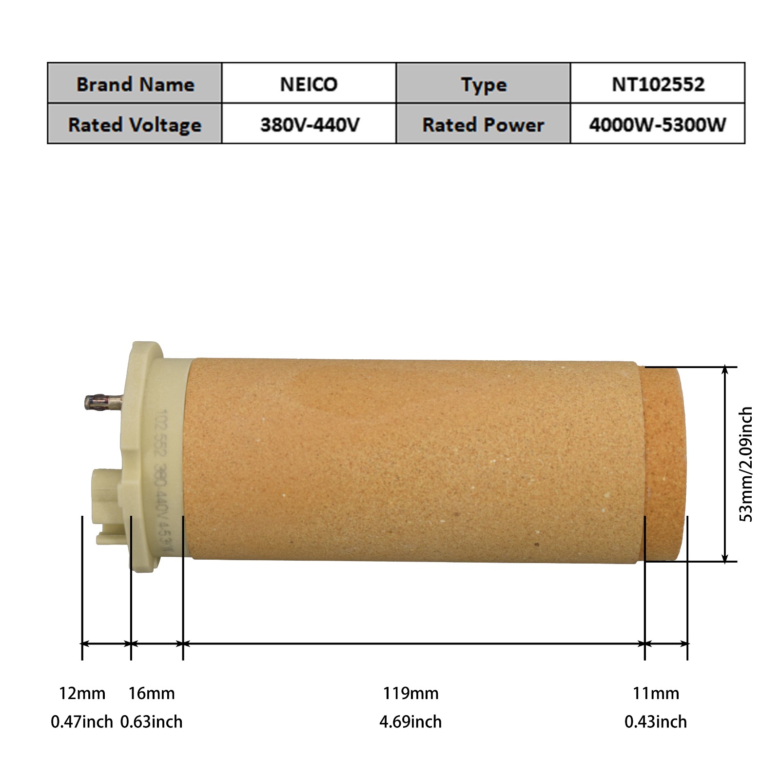 NT102552 102.552 380-440V 4000-5300W Heating Elements